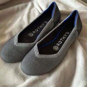 Rothy’s The Flat Cloud Gray Birdseye Round Toe 6.5